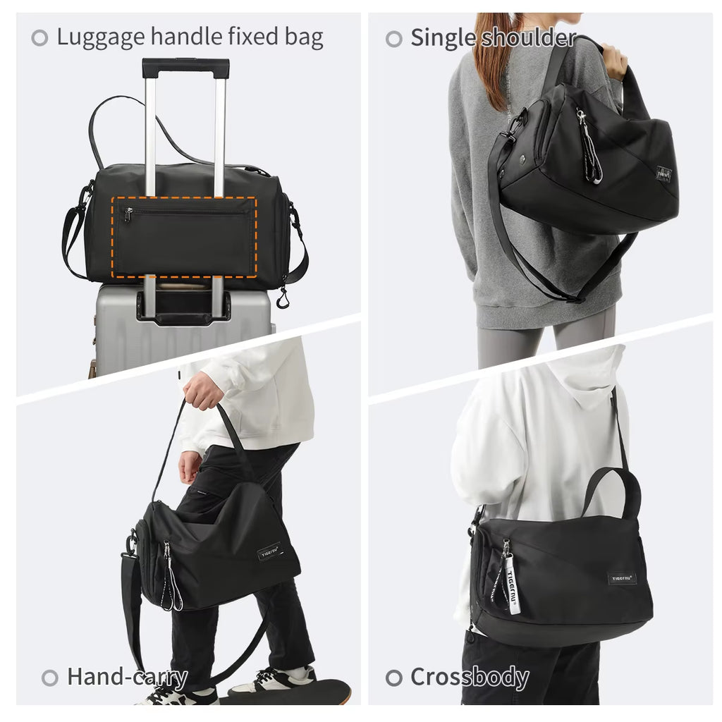 Girl Sports Gym Bag Femaletravel Duffel Handbags Fitness Bag with Shoes Compartment for Women Light Weight Shot Trip Bag