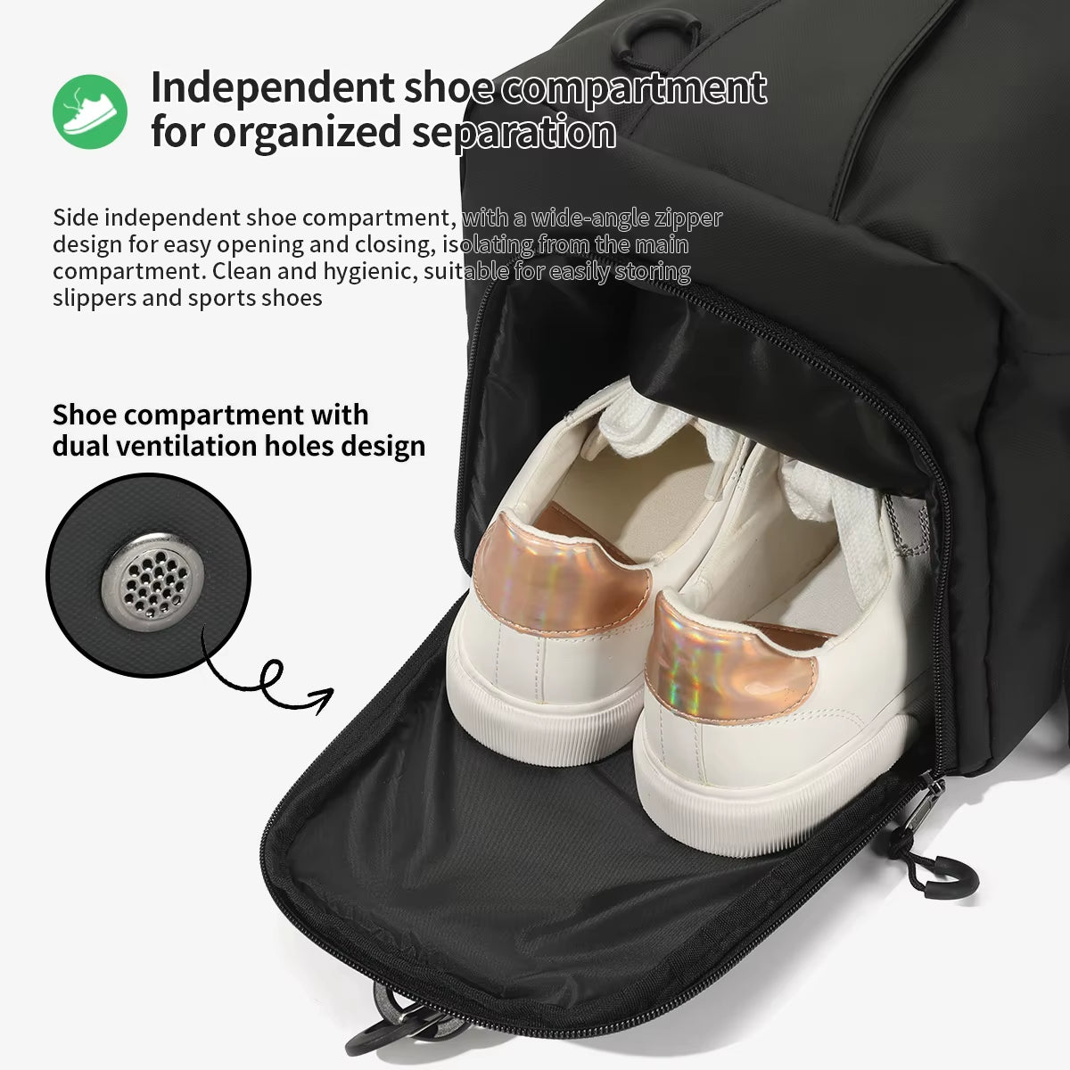 Girl Sports Gym Bag Femaletravel Duffel Handbags Fitness Bag with Shoes Compartment for Women Light Weight Shot Trip Bag