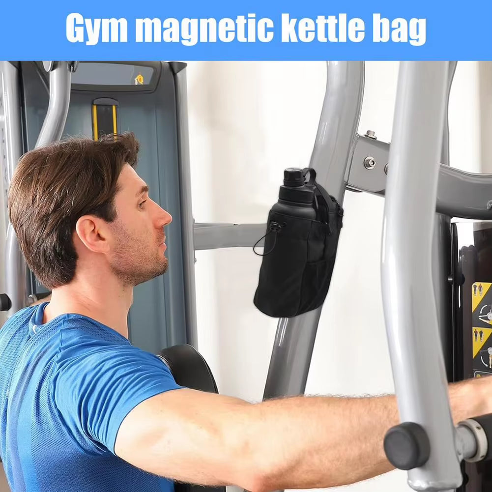 Magnetic Gym Sling Bag Waterproof Magnet Water Bottle Pouch Phone Holder Crossbody Bag for Outdoor Sports and Activities