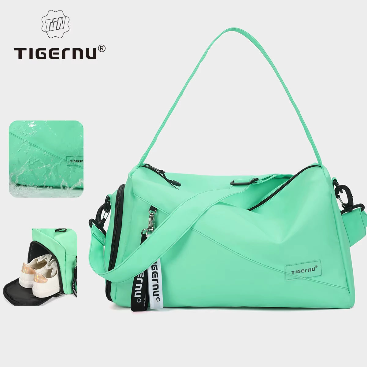 Girl Sports Gym Bag Femaletravel Duffel Handbags Fitness Bag with Shoes Compartment for Women Light Weight Shot Trip Bag
