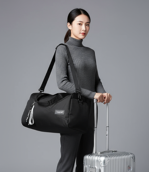 Water-Resistant Gym & Travel Duffel for Women