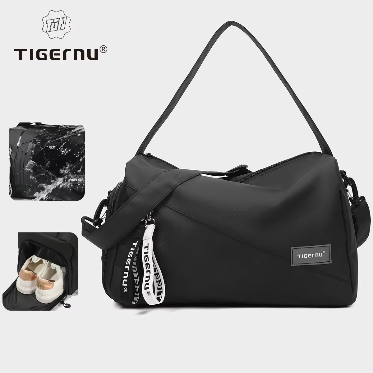Girl Sports Gym Bag Femaletravel Duffel Handbags Fitness Bag with Shoes Compartment for Women Light Weight Shot Trip Bag