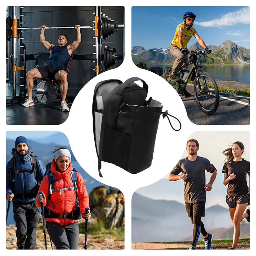 Magnetic Gym Sling Bag Waterproof Magnet Water Bottle Pouch Phone Holder Crossbody Bag for Outdoor Sports and Activities